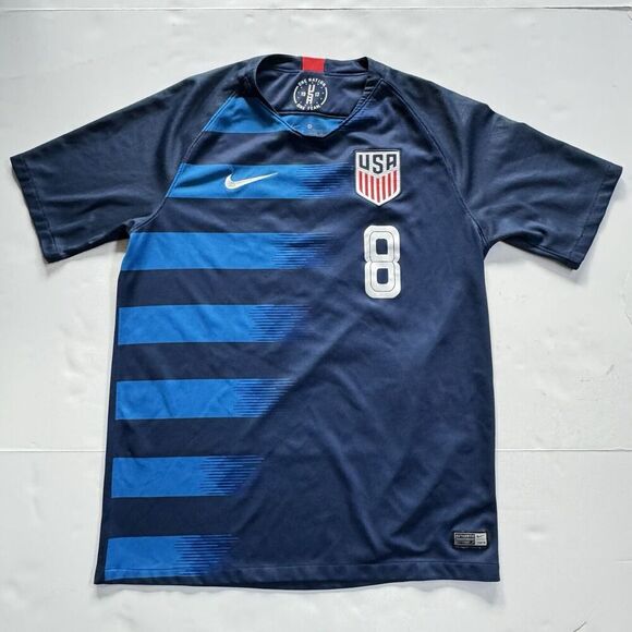 Nike Mens Blue Dri-Fit USA Vaporknit Stadium Away Home 2018 Soccer Jersey Medium - Picture 1 of 6